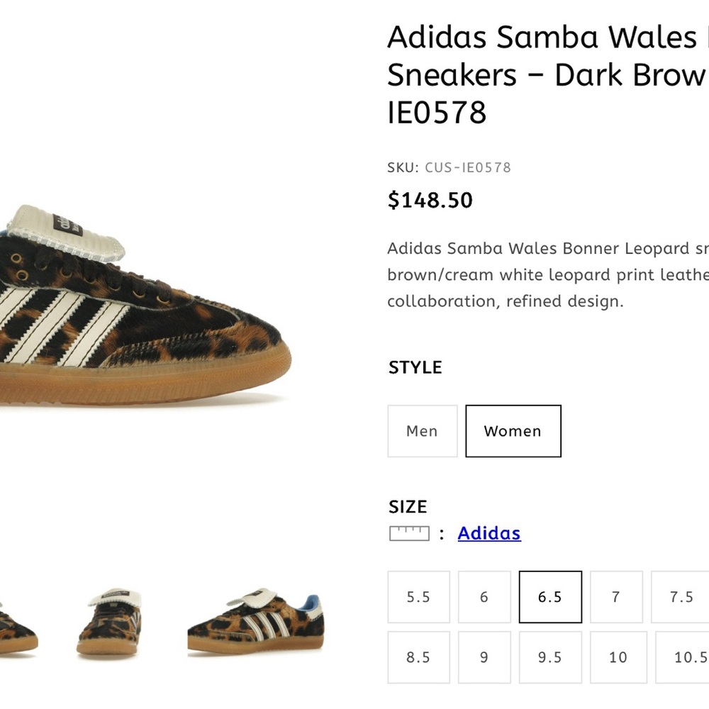 Adidas Kids Samba Wales Bonner Sneakers - Dark Brown/Cream